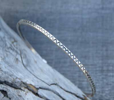 Sterling Bangle Bracelet American Indian 10